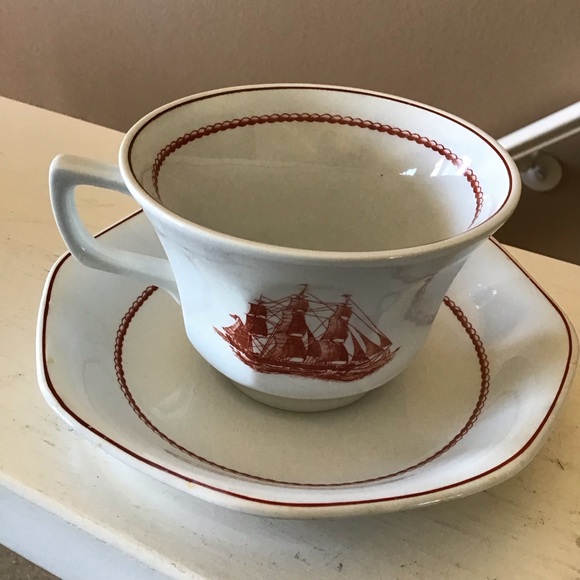 Vintage Wedgwood Flying Cloud Ship Vessel Cup & Saucer Set - Picture 2 of 5